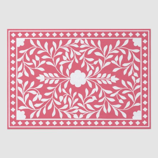 Framboos Traditionele Botinleg Decoupage Papier (Voorkant)