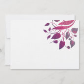 Framboos Wisteria Grijs Trouw RSVP Kaart (Achterkant)