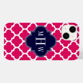 Framboos Wit Marokkaans #5 Marine 3 Initiele Monog Case-Mate iPhone Case (Achterkant (horizontaal))