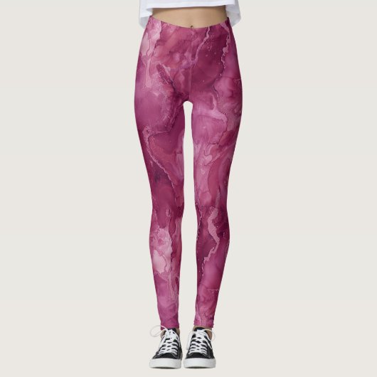 Framboosroze Leggings (Voorkant)