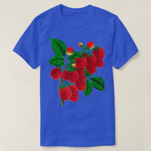  frambose Botanische illustratie T-shirt (Design voorkant)