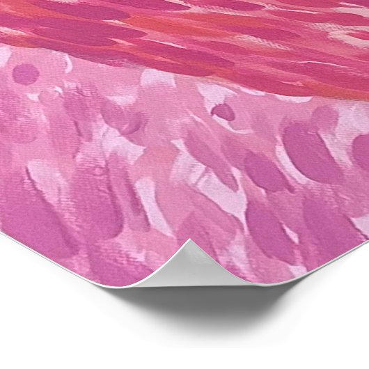 Frambose de Flamingo - door enkel Dahl Poster (Hoek)