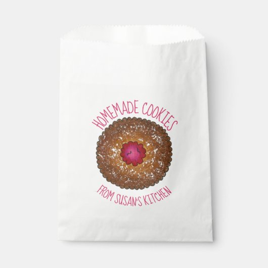 Frambose Linzer Torte Homemade Cookies gebaand doo Bedankzakje (Voorkant)