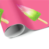 Frambose popsiche pop schattig eten cadeaupapier (Rol Hoek)