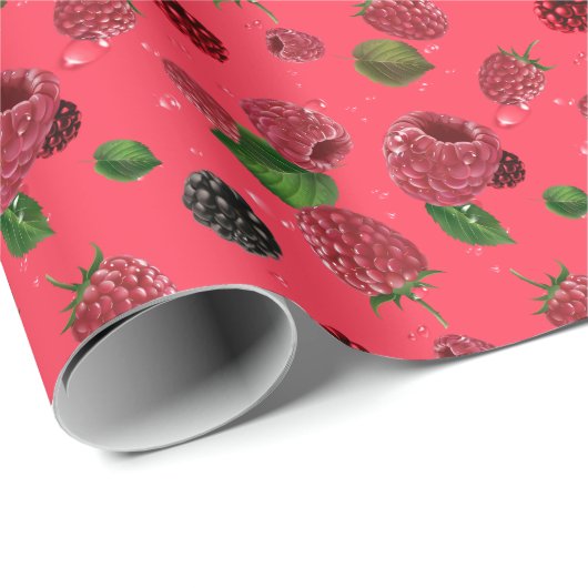 Frambospatroon Cadeaupapier (Rol Hoek)