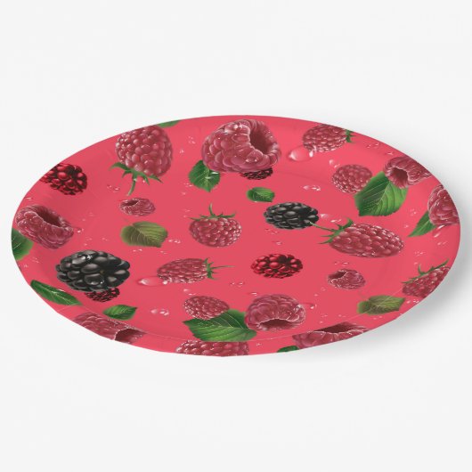Frambospatroon Papieren Bordje (Gekanteld)
