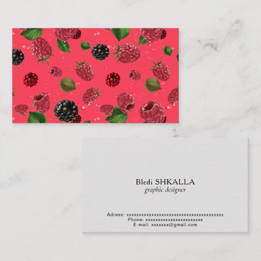 Frambospatroon Visitekaartje (Voorkant / Achterkant)