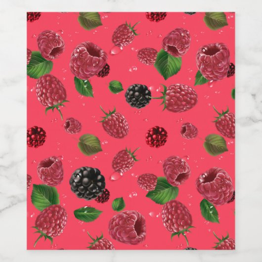 Frambospatroon Wijn Etiket (Enkel label)