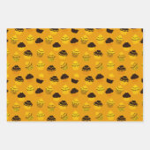 Frambozen, blauwe bosbessen en banaancupcakes inpakpapier vel (Voorkant 3)