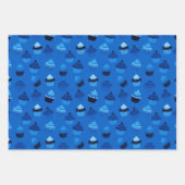 Frambozen, blauwe bosbessen en banaancupcakes inpakpapier vel (Voorkant)