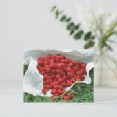 Frambozen Briefkaart (Staand voorkant)