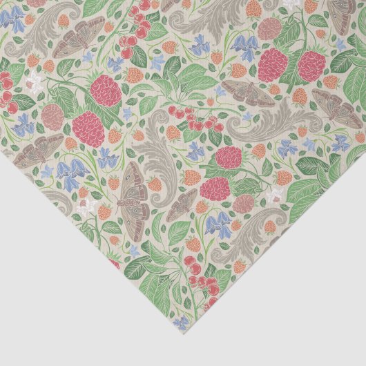 Frambozen Butterflies Currants aardbeien Tuin Tissuepapier (Detail)