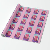 Frambozen Cake Cadeaupapier (Uitgerold)