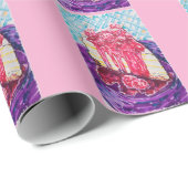 Frambozen Cake Cadeaupapier (Rol Hoek)