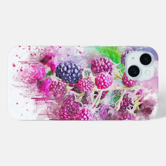 Frambozen Case-Mate iPhone Case (Achterkant (horizontaal))