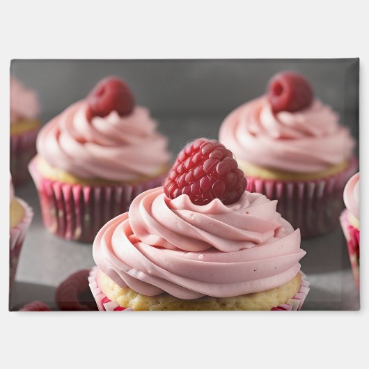 Frambozen Cupcakes Magneet (Voorkant)