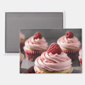 Frambozen Cupcakes Magneet (Voorkant / Achterkant)