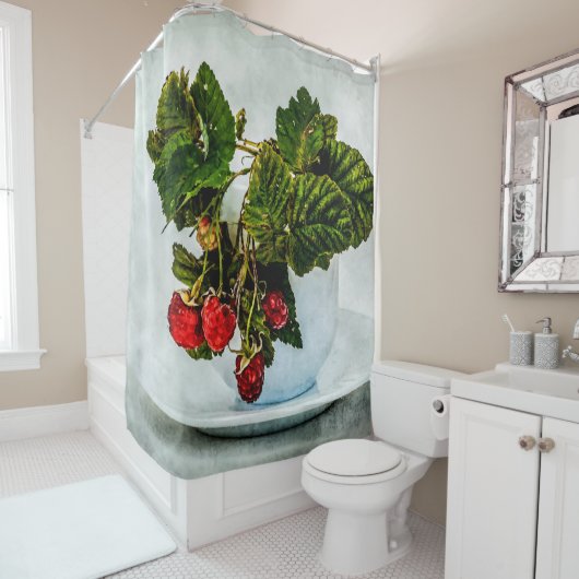 Frambozen Douchegordijn (In situ)