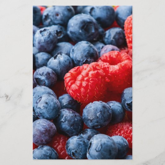 Frambozen en bosbessen briefpapier (Voorkant)