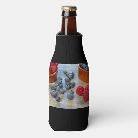 Frambozen en bosbessen flesjeskoeler (Fles Voorkant)