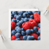 Frambozen en bosbessen kaart (Voorkant / Achterkant in situ)