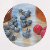 Frambozen en bosbessen labels (Design 2)