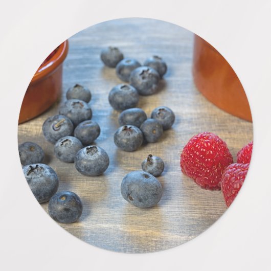 Frambozen en bosbessen labels (Design 2)