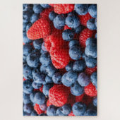 Frambozen en bosbessen legpuzzel (Verticaal)