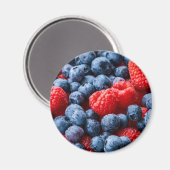 Frambozen en bosbessen magneet (Voorkant / Achterkant)