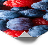 Frambozen en bosbessen poster (Hoek)