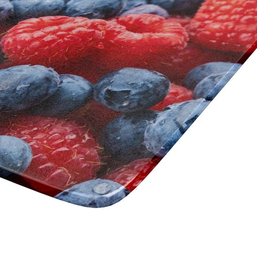 Frambozen en bosbessen snijplank (Hoek)
