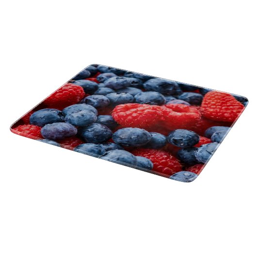 Frambozen en bosbessen snijplank (Hoek)