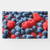 Frambozen en bosbessen spandoek (Horizontaal)