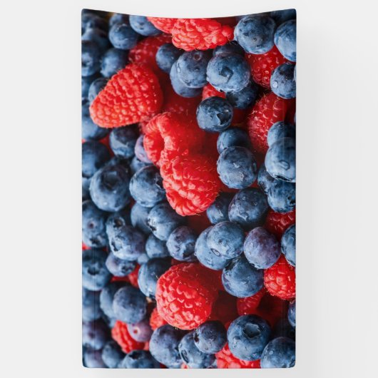 Frambozen en bosbessen spandoek (Verticaal)