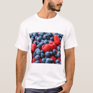 Frambozen en bosbessen t-shirt