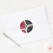 Frambozen en bramen ronde sticker (Envelop)