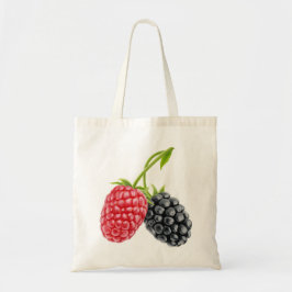 Frambozen en bramen tote bag