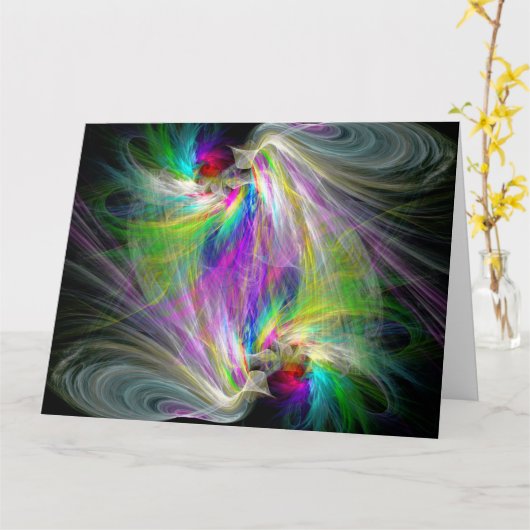 Frambozen en duif blanco BIG Card Kaart (Gele Bloem)