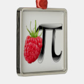 Frambozen en pi-symbool metalen ornament (Rechts)