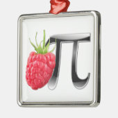 Frambozen en pi-symbool metalen ornament (Links)