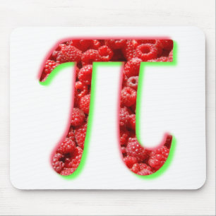 Frambozen en pi-symbool muismat