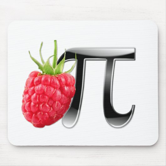 Frambozen en pi-symbool muismat (Voorkant)