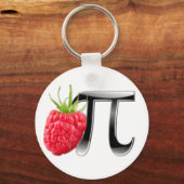 Frambozen en pi-symbool sleutelhanger (Voorkant)