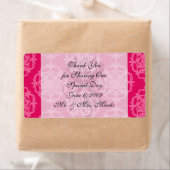Frambozen en roze demper etiket (Insitu)