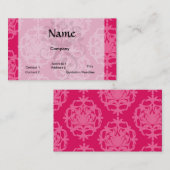 Frambozen en roze demper visitekaartje (Voorkant / Achterkant)