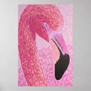 Frambozen Flamingo Print- door Just Dahl Poster