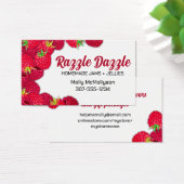 frambozen frambozen jam taart bakkerij visitekaart visitekaartje (Bureau)