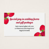 frambozen frambozen jam taart bakkerij visitekaart visitekaartje (Achterkant)