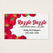 frambozen frambozen jam taart bakkerij visitekaart visitekaartje (Voorkant)