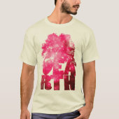 Frambozen Galaxy Burst T-shirt (Voorkant)